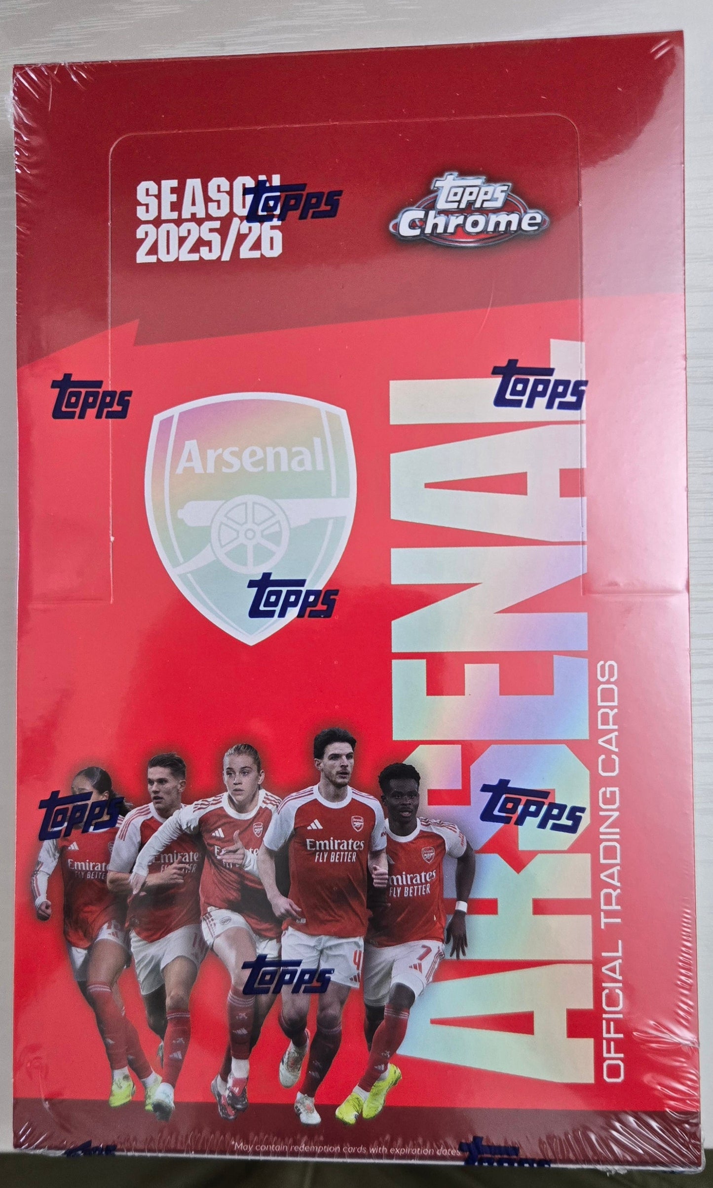 Topps Chrome Arsenal 2025/26 Official Trading Cards｜阿仙奴官方球員卡盒裝(Ike)