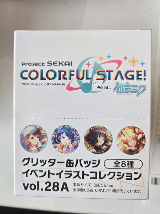 プロジェクトセカイ カラフルステージ！ feat. 初音ミク グリッター缶バッジ イベントイラストコレクション vol.28 A tcb