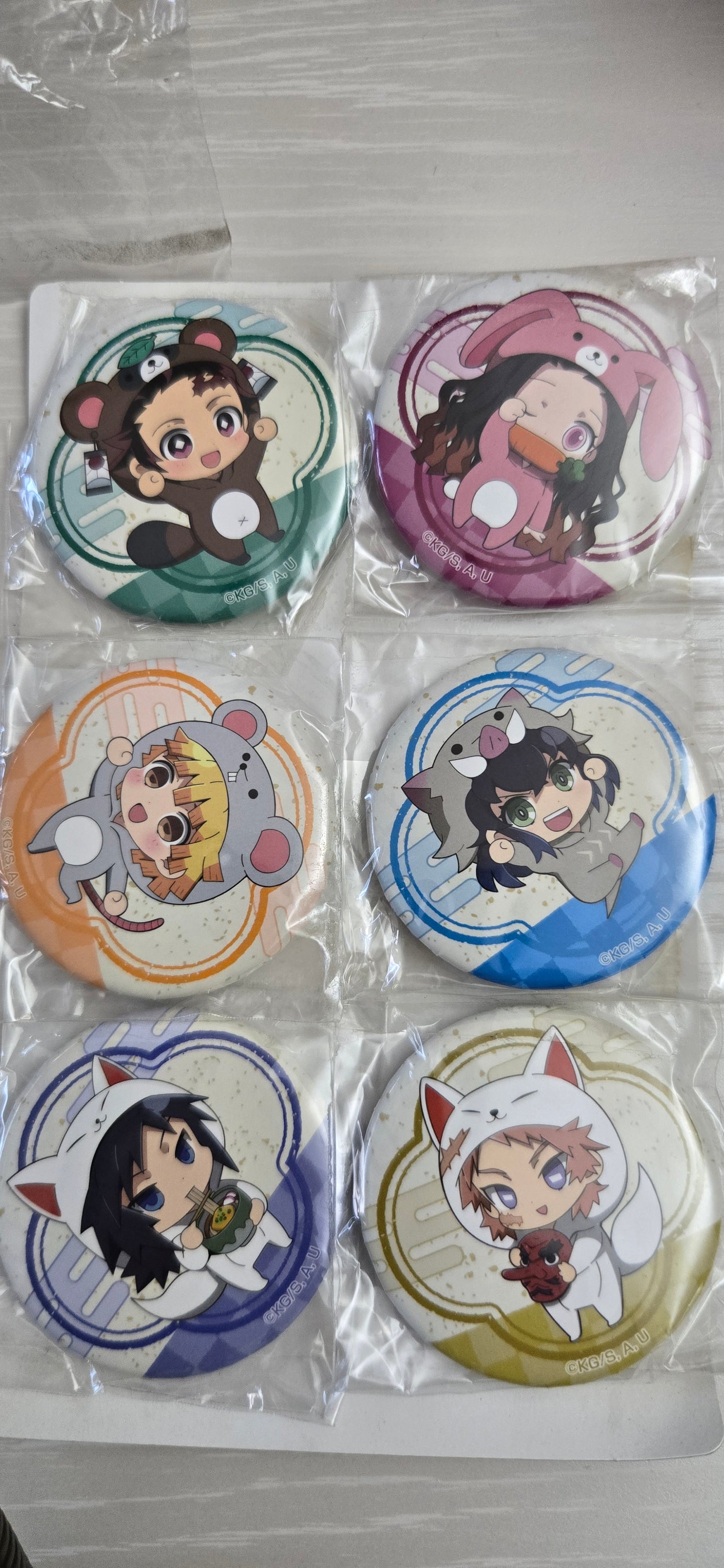 鬼滅canbadge 6 pc set