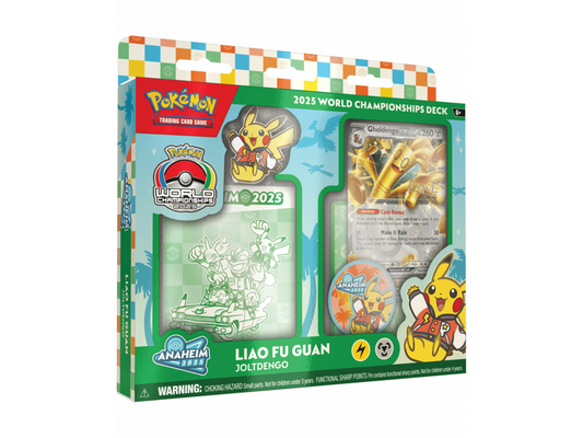 綠色 POKEMON TCG - WORLD CHAMPIONSHIPS DECK 2025 LIAO FU GUAN
JOLTDENGO