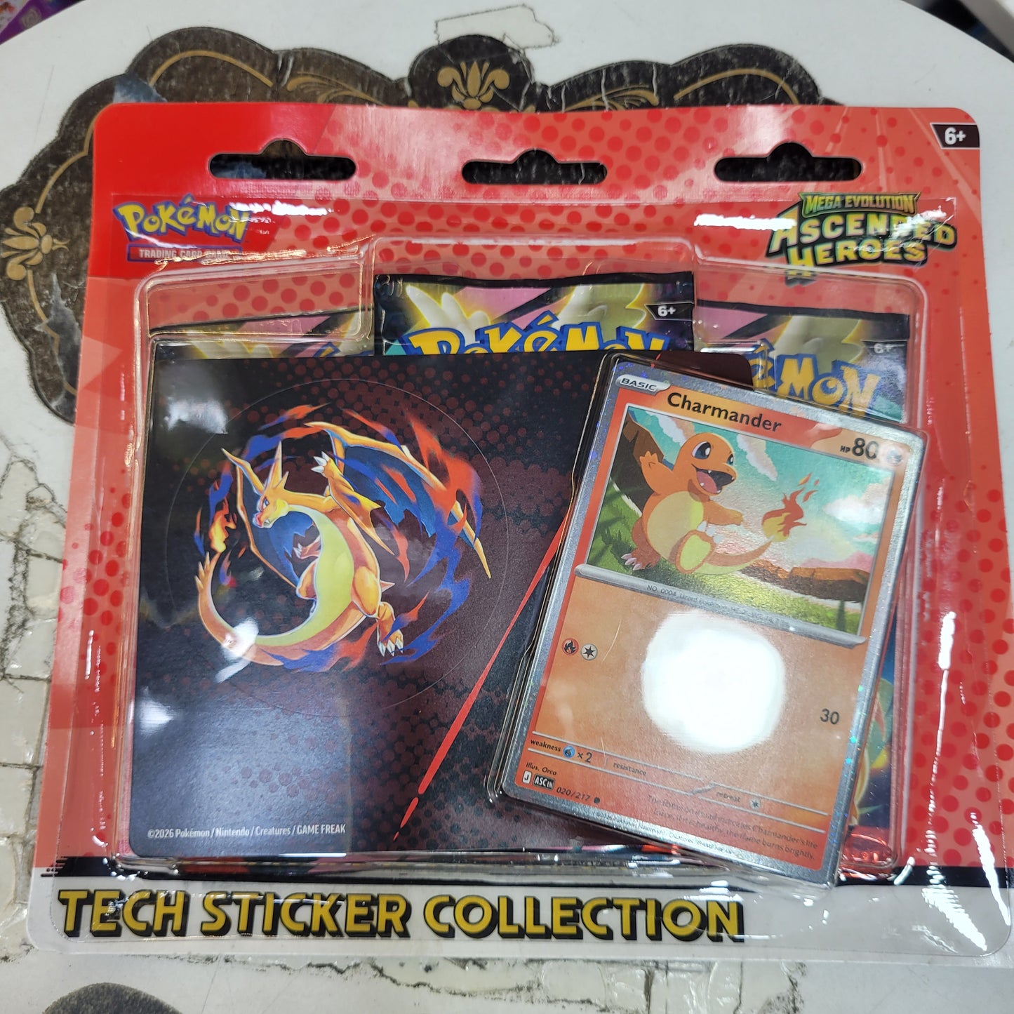 Mega Evolution-Ascended Horoes Tech Sticker Collection- Charmander