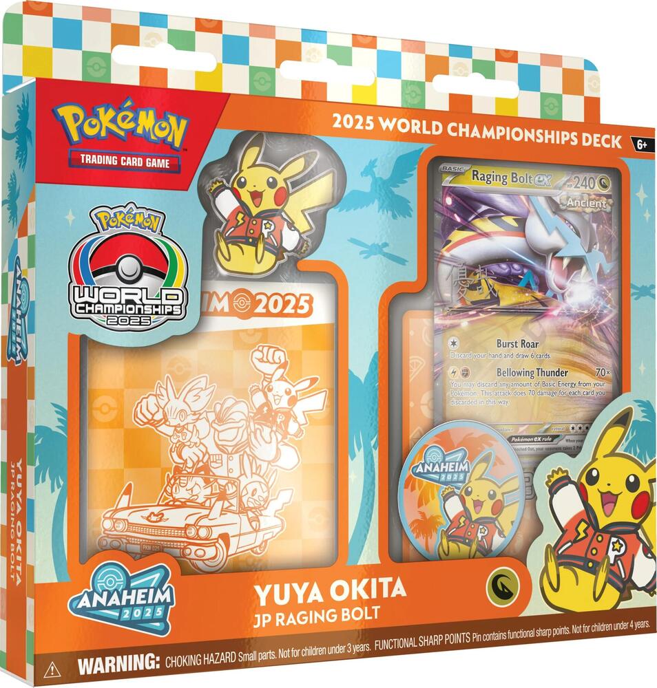 橙色 POKEMON TCG - WORLD CHAMPIONSHIPS DECK 2025 YUYA OKITA JP RAGING BOLT