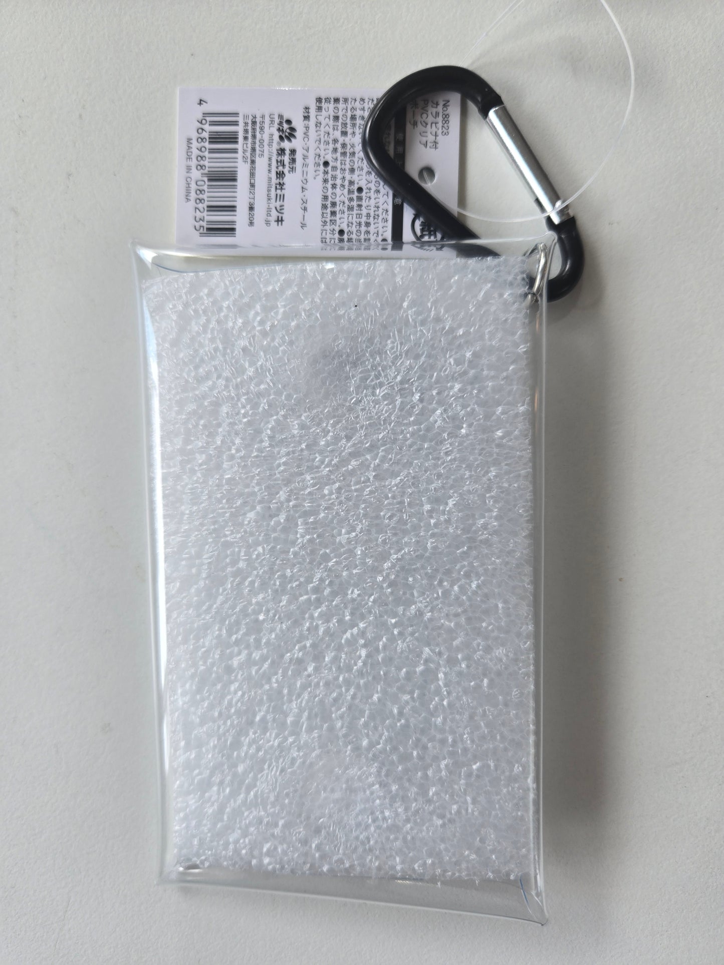 黒 ｶﾗﾋﾞﾅ付PVCｸﾘｱﾎﾟｰﾁ clear case