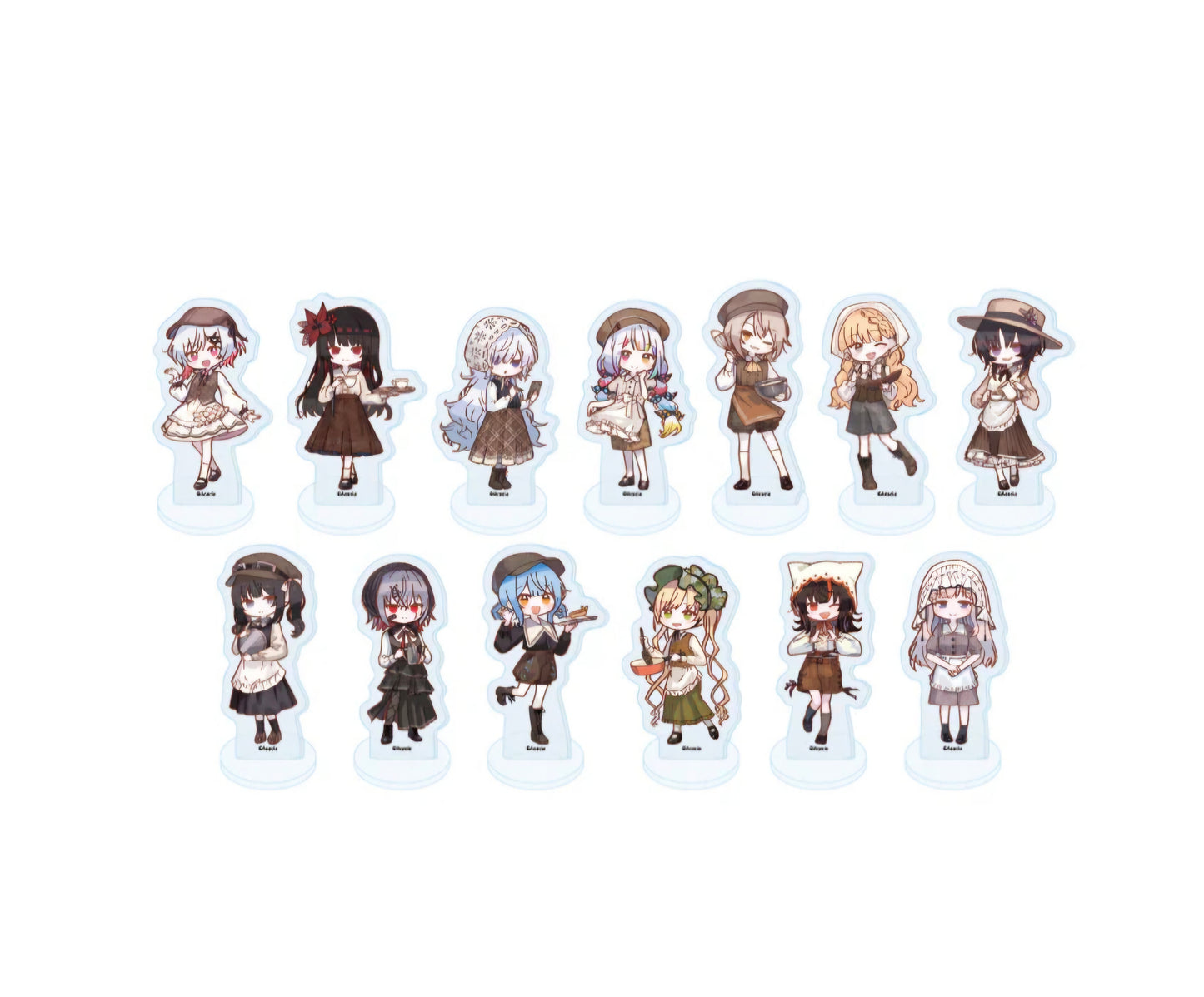 『魔法少女ノ魔女裁判』アクリルぷちスタンド01/カフェ店員ver. コンプリートセット(全13種) (IKE)