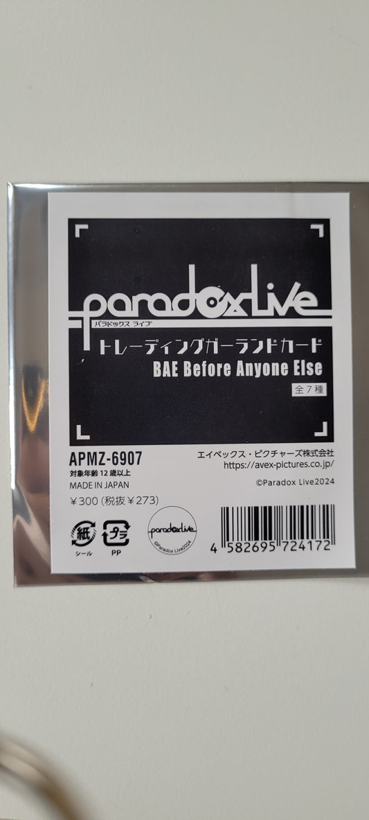 Paradox Live トレーディングガーランドカード BAE Before Anyone Else tcs