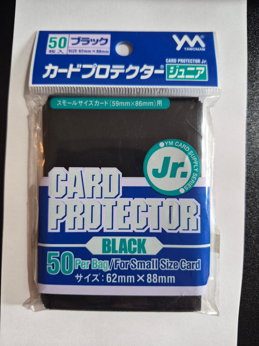 やのまんカードプロテクター ジュニア:ブラックblack(50枚入)