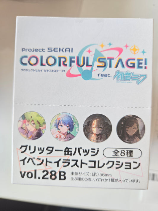 プロジェクトセカイ カラフルステージ！ feat. 初音ミク グリッター缶バッジ イベントイラストコレクション vol.28 B tcb
