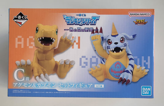 一番くじ 「デジモン」シリーズ -光と闇の衝突- 數碼暴龍 アグモン＆ガブモン セットフィギュア C賞 (池袋)