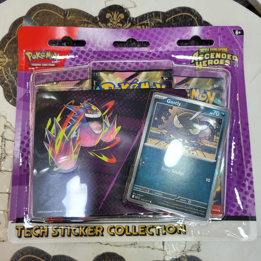 Pokemon TCG Mega Evolution-Ascended Horoes Tech Sticker Collection-Gastly
