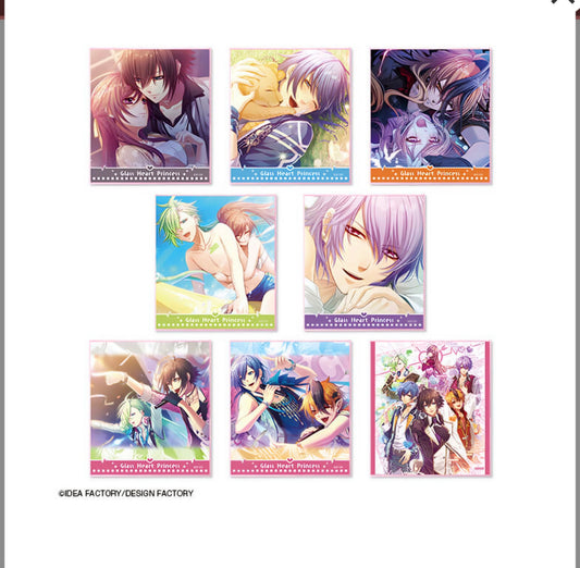 (ﾗｲｾﾝｽｴｰｼﾞｪﾝﾄ) Glass Heart Princess  8個入ﾄﾚｰﾃﾞｨﾝｸﾞﾐﾆ色紙