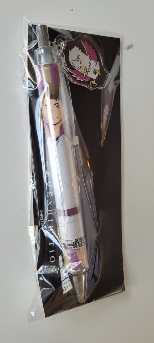ハイキュー!!アニメ10周年記念展 全感覚EXHIBITION チャーム付きボールペン<10周年記念展描き下ろし 牛島若利> pen toy
