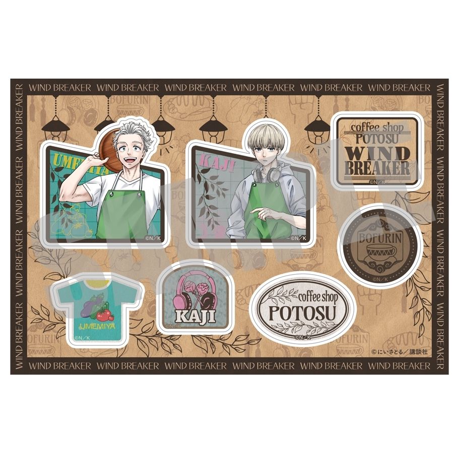 ウィンブレ ステッカー 梅宮 一&梶 蓮 Coffee shop ver.