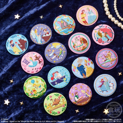 Disney Characters刺しゅう缶バッジビスケット tcb