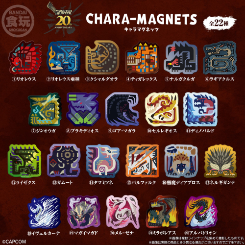 モンスターハンター20th Anniversaryｷｬﾗﾏｸﾞﾈｯﾂ