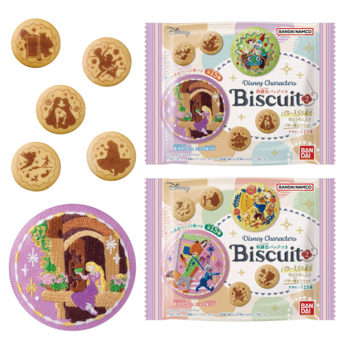 (BANDAI) Disney Characters 刺繍缶バッジビスケット2