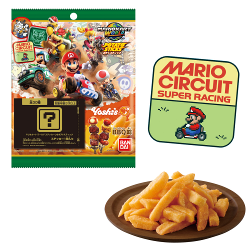 マリオカート ワールド ステッカーつきﾎﾟﾃﾄｽﾅｯｸ BBQ味