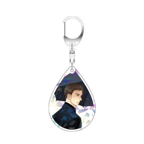 ホログラムアクリルキーホルダーしずく型：A／百目鬼 acrylic keychain
